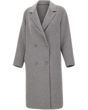 Kaos Oversized Double-Breasted Coat - Gray