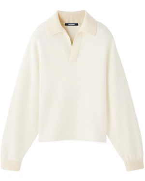 Jacquemus The Punto Long-Sleeved Polo Shirt - White