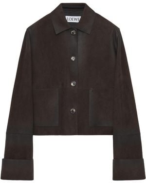 Loewe Suede Jacket - Black
