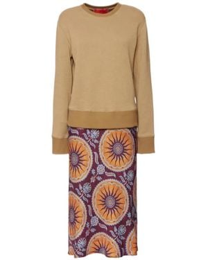 La DoubleJ Jazzy Midi Dress - Natural