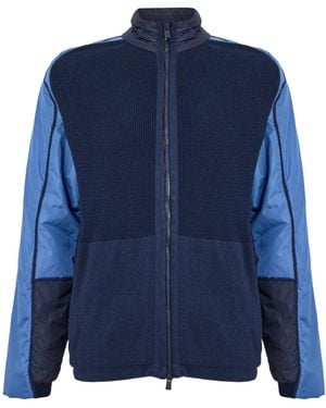 BOSS Hybrid Knit And Shell Jacket - Blue