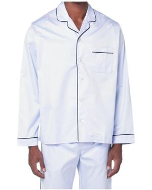 Tekla Organic Cotton Pyjama Shirt - White