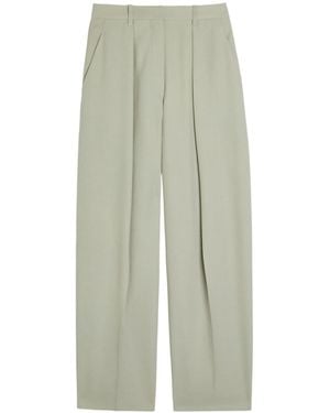 Victoria Beckham Wide-Leg Woven Pants - Green