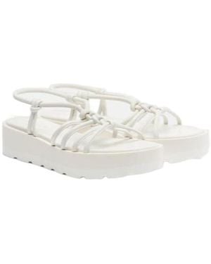 Gianvito Rossi Hebe Platform Leather Sandals - White