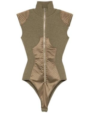 Jean Paul Gaultier Ribbed-Knit Body - Green