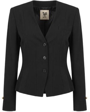 Aniye By Long-Sleeve V-Neck Jacket - Black