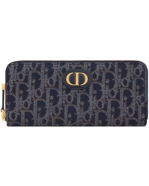 Dior 30 Montaigne Voyageur Slim Wallet - Blue
