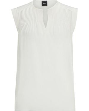 BOSS Sleeveless Top - White
