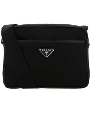 Prada Re-Nylon And Saffiano Shoulder Bags - Black