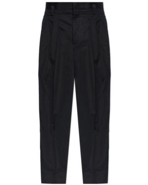 Jil Sander Pleated Wide-Leg Trousers - Black