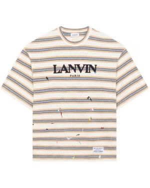 GALLERY DEPT. X Lanvin Striped T-Shirt With Round Neck - White
