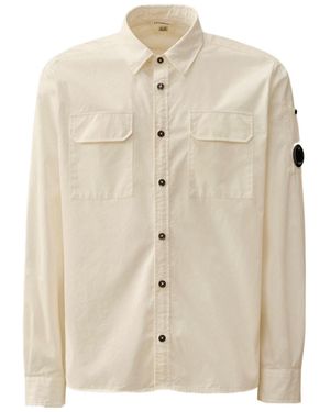 C.P. Company Gabardine Utility Shirt - Natural