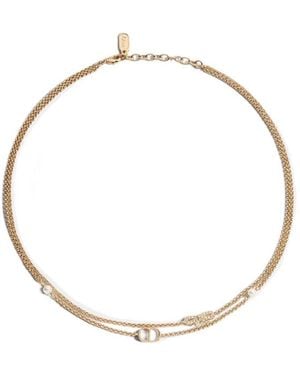 Dior Cd Mini Bow Necklace - Metallic
