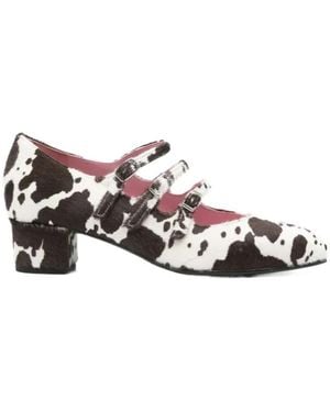 CAREL PARIS 40Mm Kina Triple-Strap Court Shoes - White
