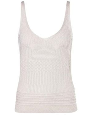Missoni Metallic Jersey Tank Top - White