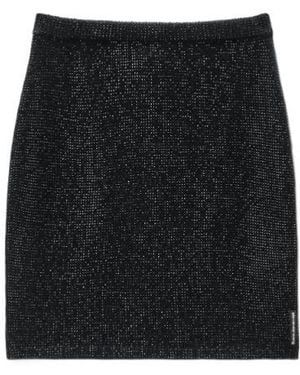 Alexander Wang Rhinestone-Embellished Mini Skirt - Black