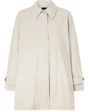 Theory Single Hidden Button Trench Coat - White