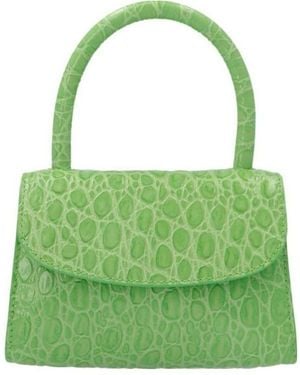 BY FAR Crocodile-Embossed Mini Bag - Green
