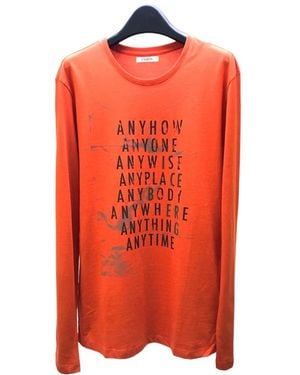 Iceberg T-Shirt With Round Neck And Long Sleeves - Orange