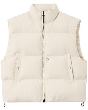 Stone Island Down Vest With Pockets And Anti-Drop - Natural