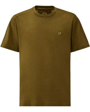 C.P. Company C.P.カンパニーロゴプリントクルーネックTシャツ - Green