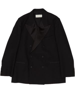 Dries Van Noten Double-Breasted Jacket - Black