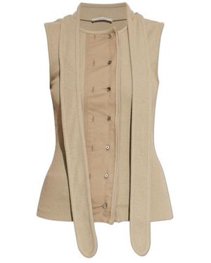Lemaire Draped Panelled Sleeveless Top - Natural
