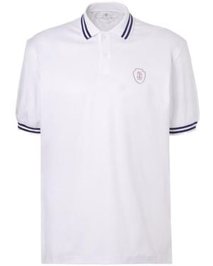 Brunello Cucinelli Technical Cotton Polo Shirt - White