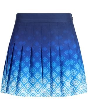 CASABLANCA Tie-Dyed Pleated Mini Skirt - Blue