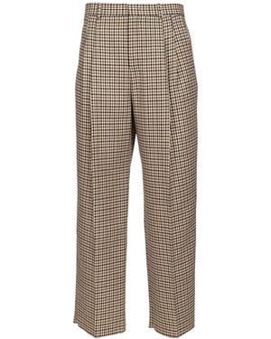 Emporio Armani Pleated Wide-Leg Trousers - Grey