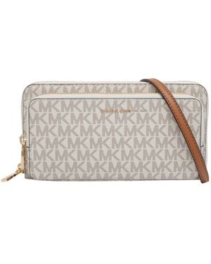 Michael Kors Michael Jet Set Large Signature Logo Convertible Crossbody Bag - Grey