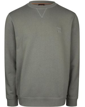 BOSS Minimalist Crew Neck Sweatshirt - Gray