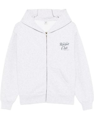 Sporty & Rich Long-Sleeved Hooded Sweatshirt - White