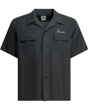 Visvim Judd Embroidered Camp-Collar Shirt - Black