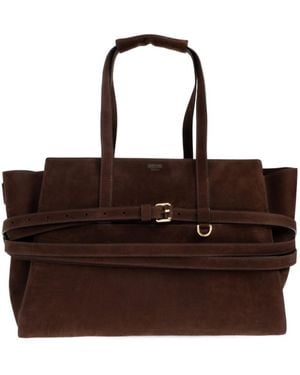 Moschino Tie Me Top Handle Handbag - Brown