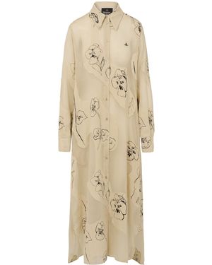 Vivienne Westwood Vw Shirt Dress - Natural