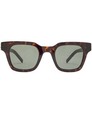 Saint Laurent Minimal Square Sunglasses - Metallic