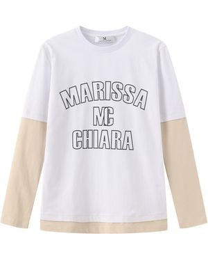 Marissa Chiara Crew Neck T-Shirt - White