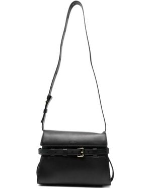 Moschino Buckle-Strap Crossbody Bag - Black