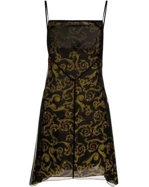 Versace Jeans Couture Square-Neck Sleeveless Dress - Green