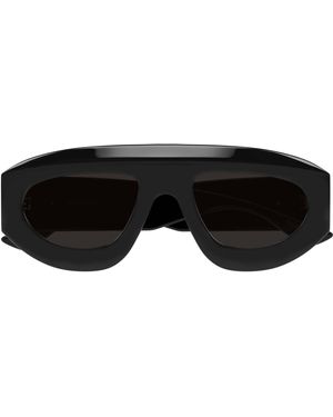 Bottega Veneta Eyewear Ultrathin Shield Sunglasses - Black