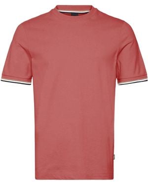 BOSS Contrast Trim T-Shirt - Red