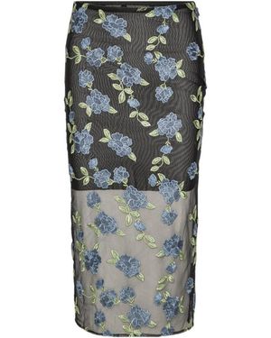 ROTATE BIRGER CHRISTENSEN Mesh Pencil Skirt - Grey