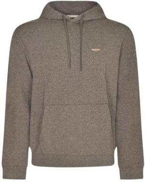 Woolrich Logo Printed Drawstring Hoodie - Gray