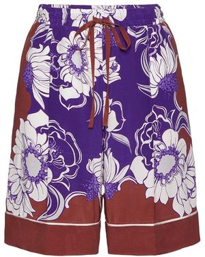 Valentino Daisyland Shorts - Purple