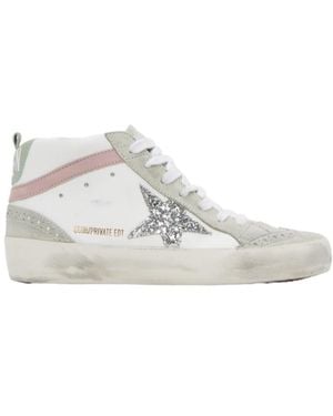 Golden Goose Mid Star High-Top Casual Shoes - White