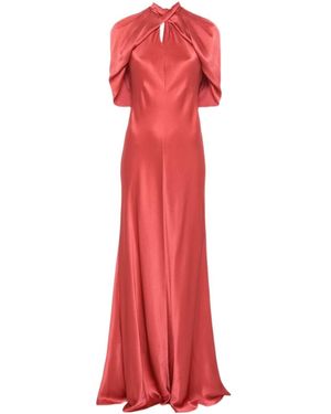 Alberta Ferretti Cutout Detail Dress - Red