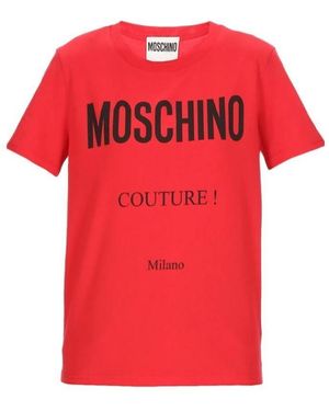 Moschino T-Shirt With Round Neck And Short Sleeves - Red