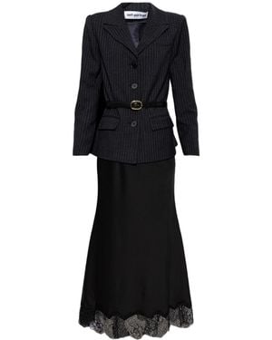 Self-Portrait Panelled Dress - Black