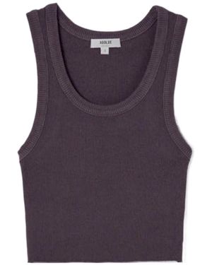 Agolde Cropped Tank Top - Purple
